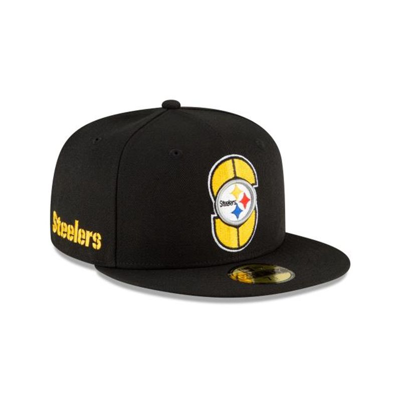 NFL Pittsburgh Steelers Logo Mix 59Fifty Fitted (GUN9138) - Black New Era Caps